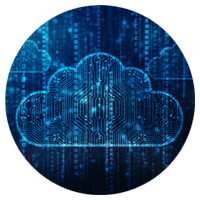 Data in the cloud graphic
