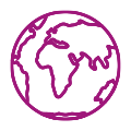 Illustrated icon of globe
