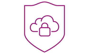 Cloud security icon graphic