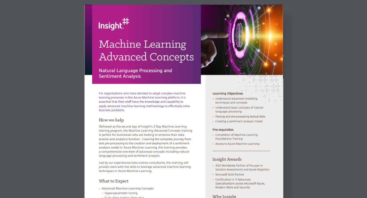 ML Advanced Landing Page