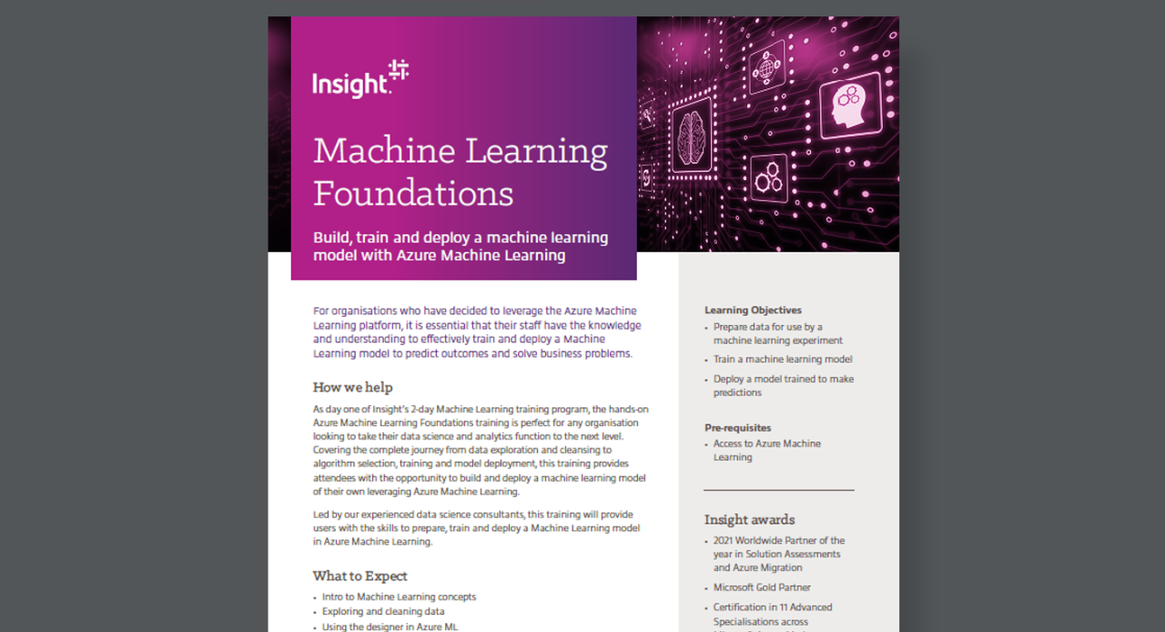 ML Foundations Landing Page