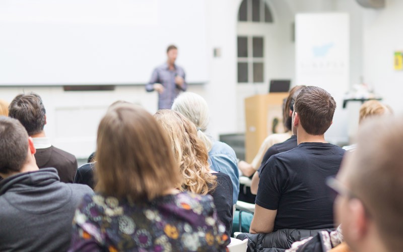 Students in lecture theatre